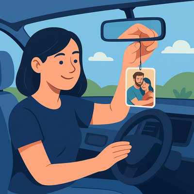 Customer with custom air freshener